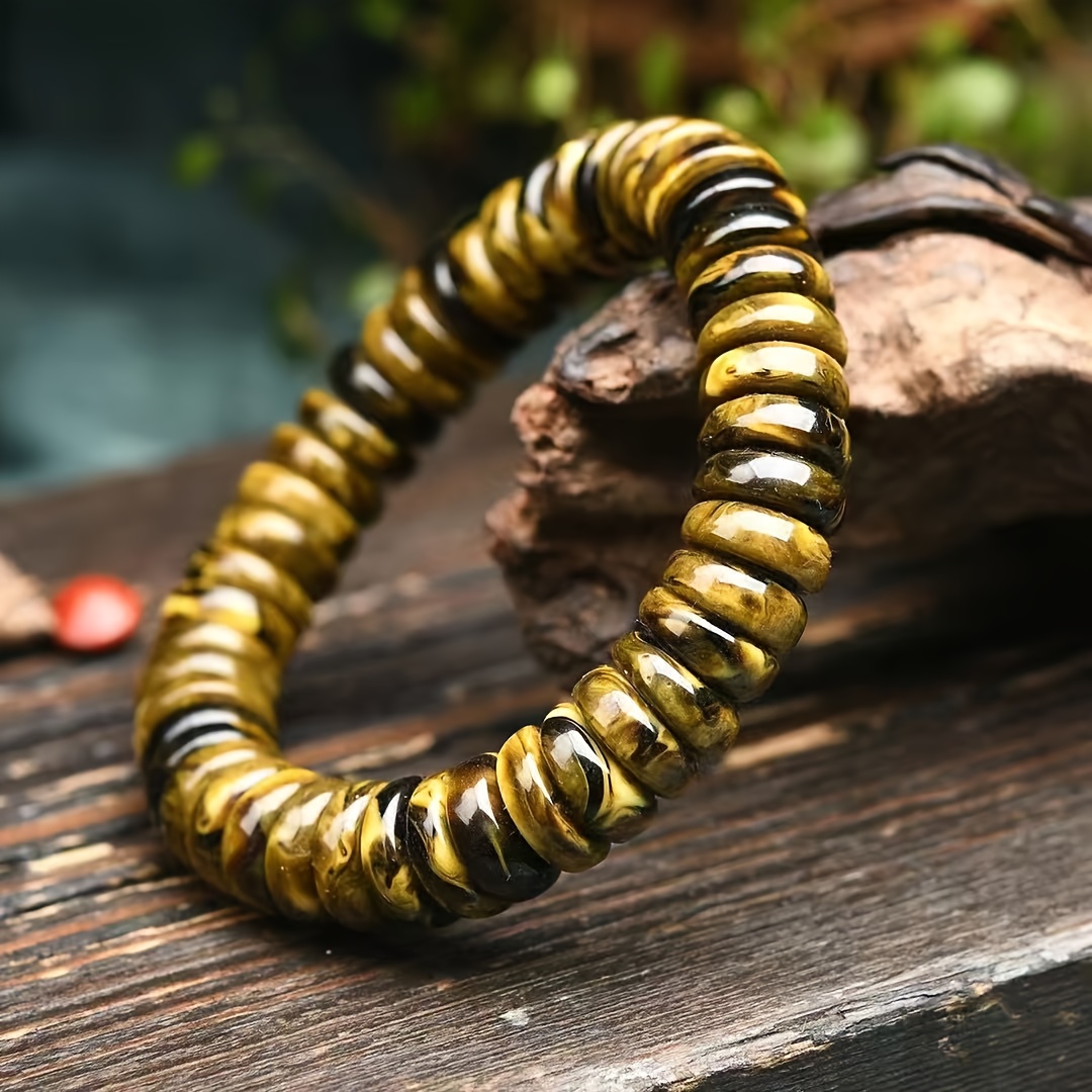 Natural Burmese Amber Bracelet with Abacus Beads, Unisex Gift